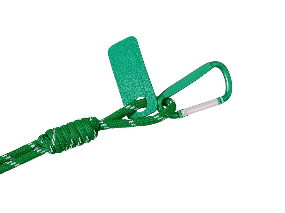 Брелок-веревочка на карабине Trinket, зеленый