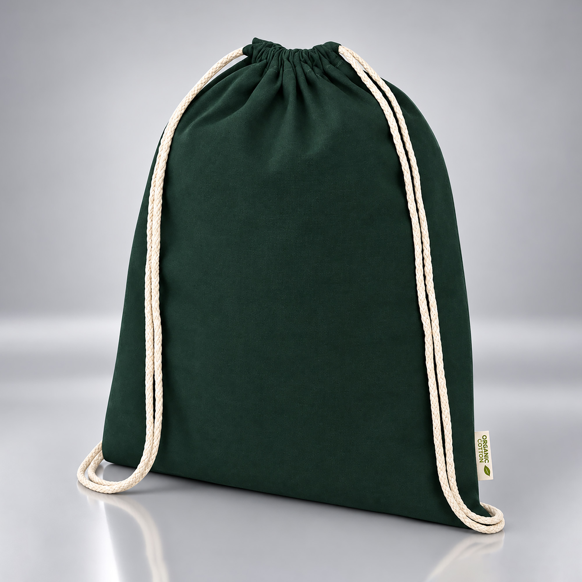 Odisha 140 г/м² OCS органический мешок со шнурком 5 л - Темно-зеленый