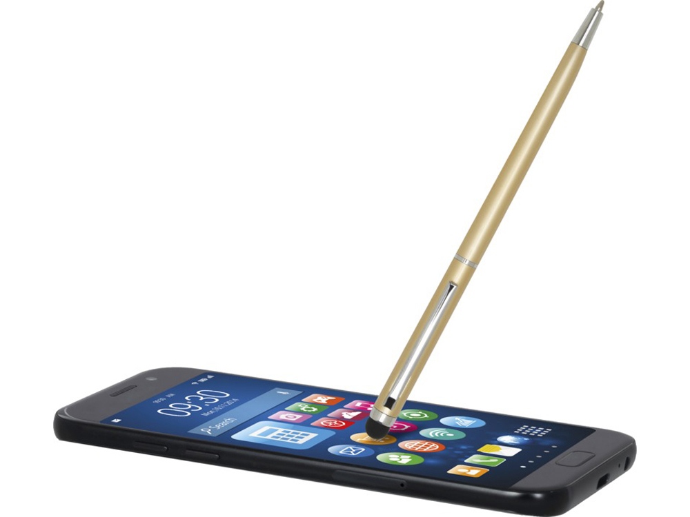 Шариковая ручка Ore алюминиевая со стилусом - Кремовый