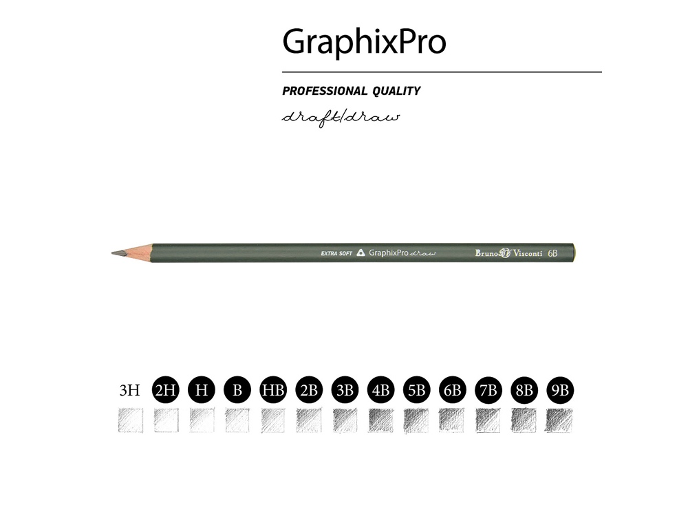 Набор чернографитовых карандашей  Sketch & Art ,12 шт. 2h-9b, металлическая коробка с ложементом