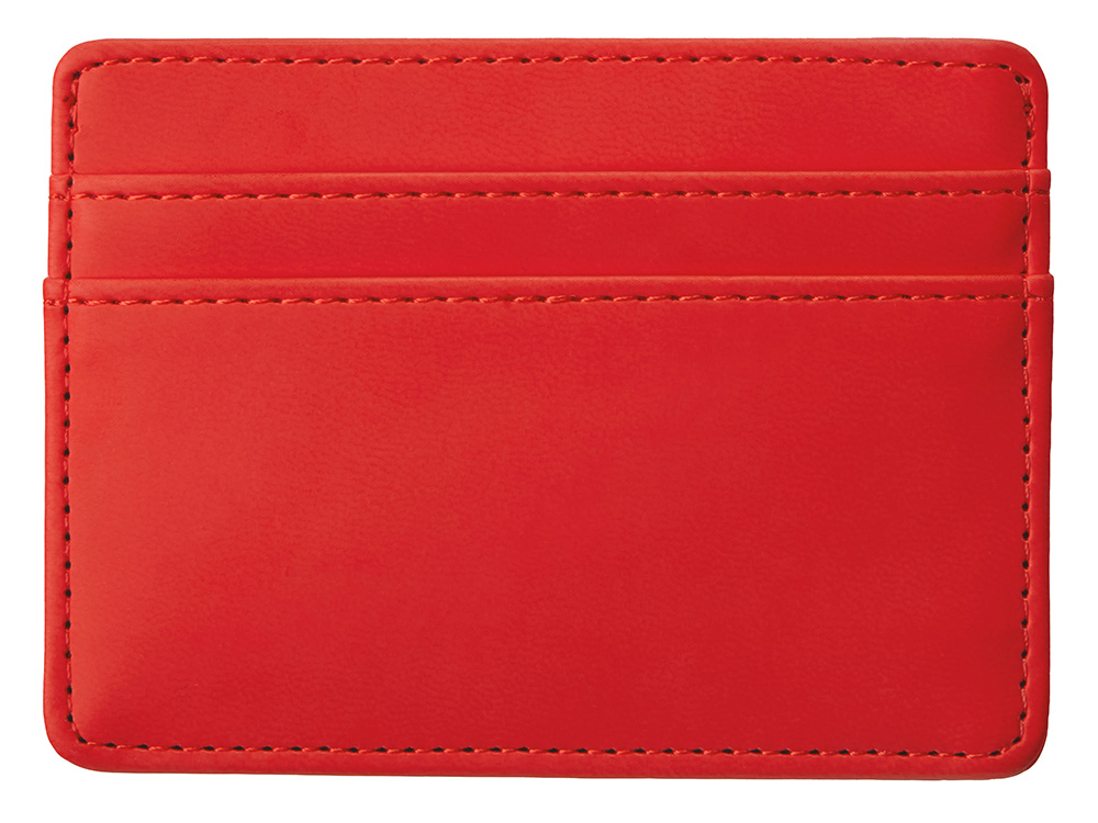 Картхолдер для двух карт и наличных денег с зажимом Crave, красный