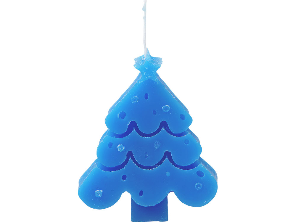Свеча Елочка, синий
