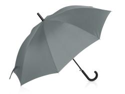 Зонт-трость Reviver с куполом из переработанного пластика, серый Зонт-трость Reviver с куполом из переработанного пластика, серый