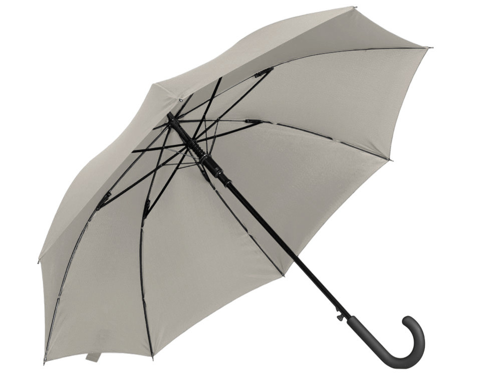 Зонт-трость Reviver с куполом из переработанного пластика, бежевый