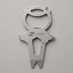 Мини-мультитул карманный Stinger, 68 x 41 мм, 7 функций, космонавт, нержавеющая сталь, серебристый, в блистере