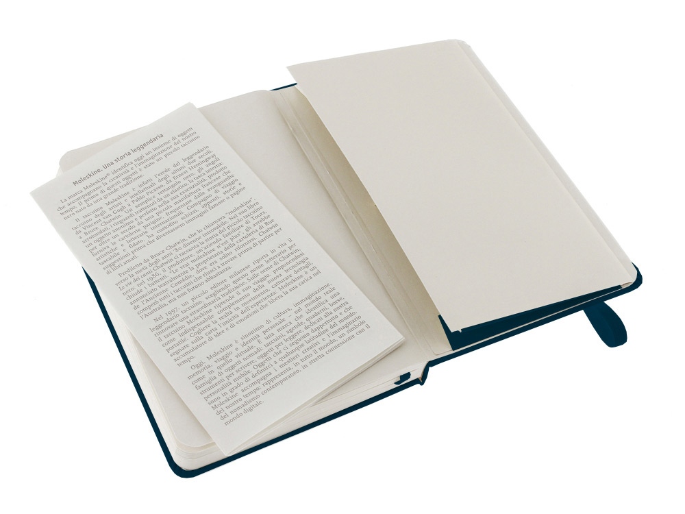 Записная книжка Moleskine Classic (нелинованный) в твердой обложке, Pocket (9x14см), голубой сапфир