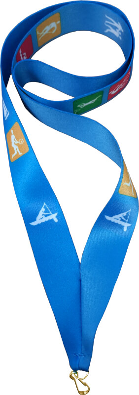 Лента для медали синяя