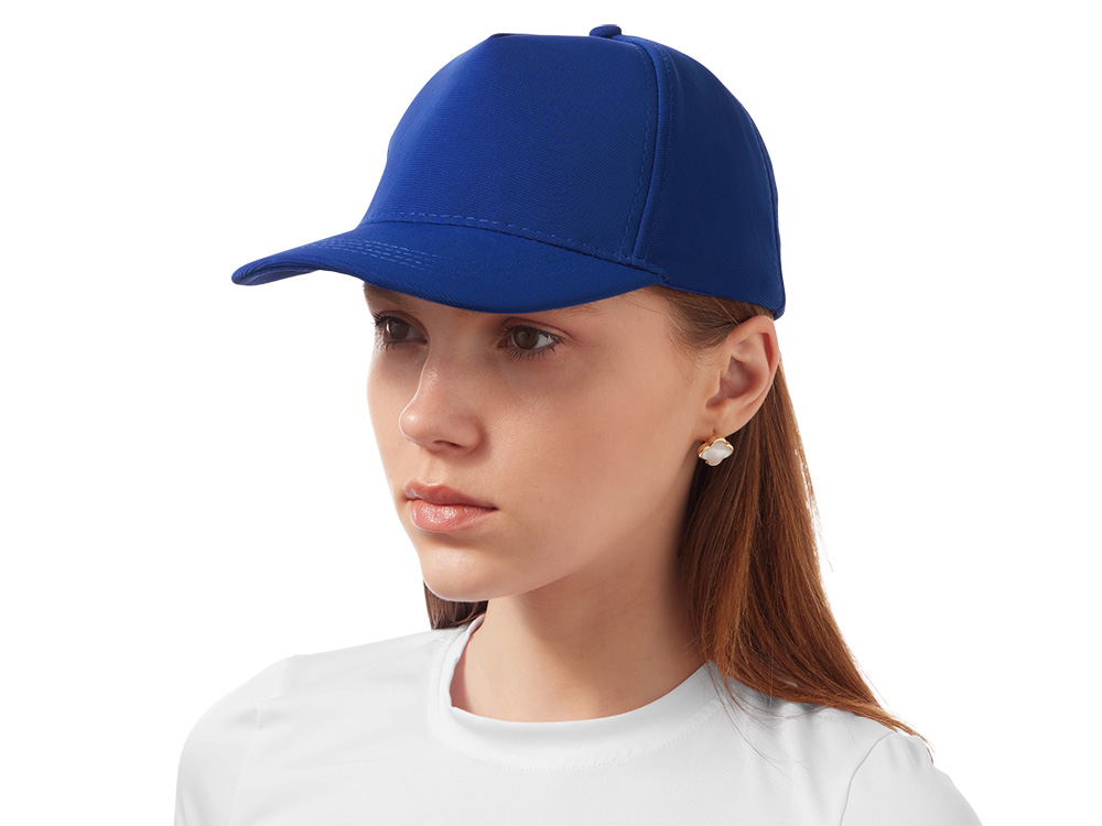 Бейсболка из структурной ткани Fargo, синий классический