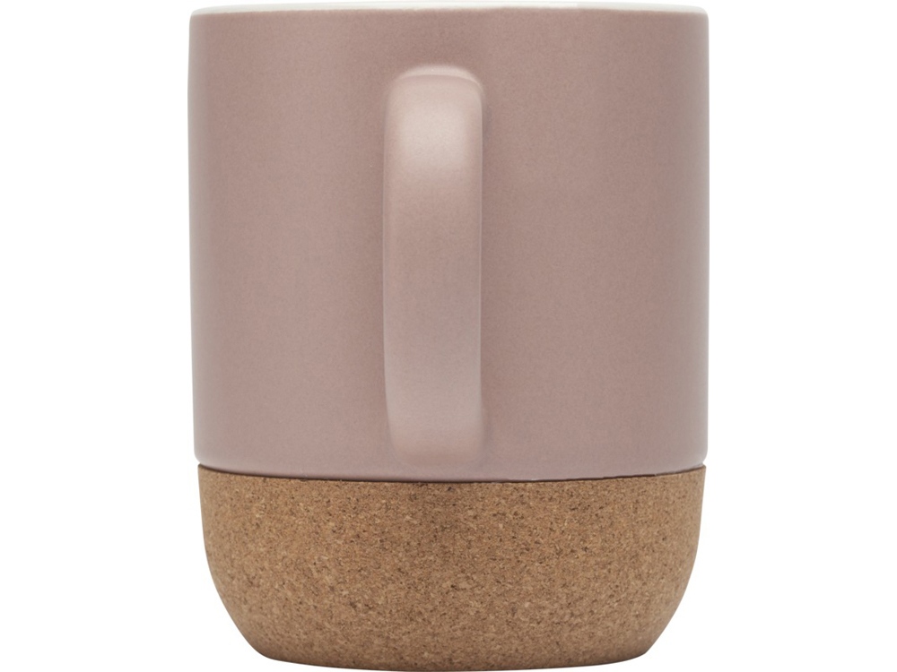 Billie керамическая кружка объемом 300 мл с пробковыми деталями и матовой отделкой, пыльно-розовый