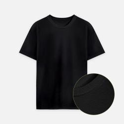 Футболка премиум AURA, 100% хлопок 200гр. черный, размер 3XL/4XL