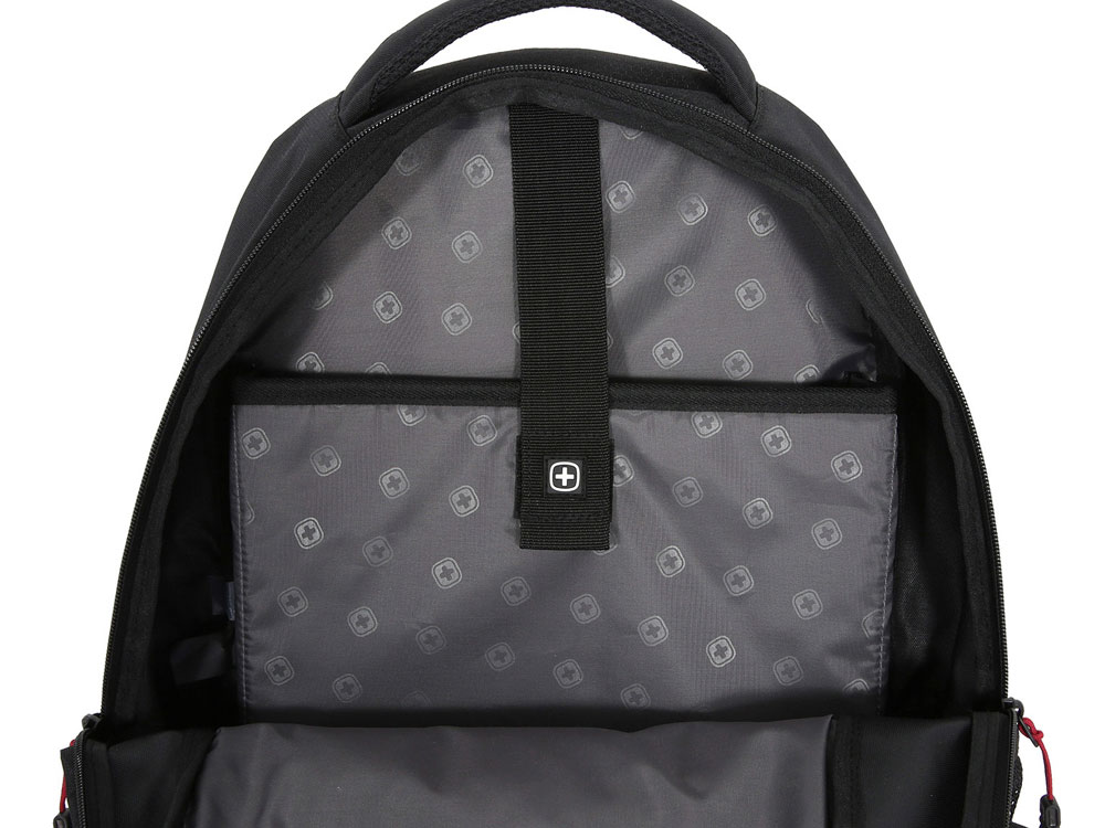 Рюкзак SWISSGEAR, 15, полиэстер, 900D,  34х18x47 см, 29 л, черный/красный
