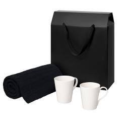 Подарочный набор Vesta, Fado, темно-синий в черной коробке-пакете (две фарфоровых кружки)