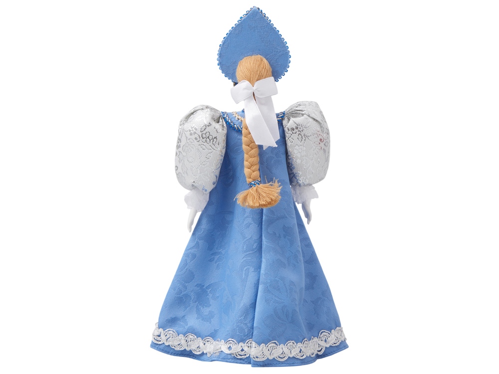 Подарочный набор: кукла фарфоровая, крем-мед, голубой