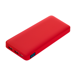Внешний аккумулятор с подсветкой Ancor PD Plus 10000 mAh, красный Внешний аккумулятор с подсветкой Ancor PD Plus 10000 mAh, красный