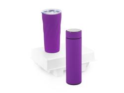 Подарочный набор FAMILY с термосом и термокружкой, фиолетовый