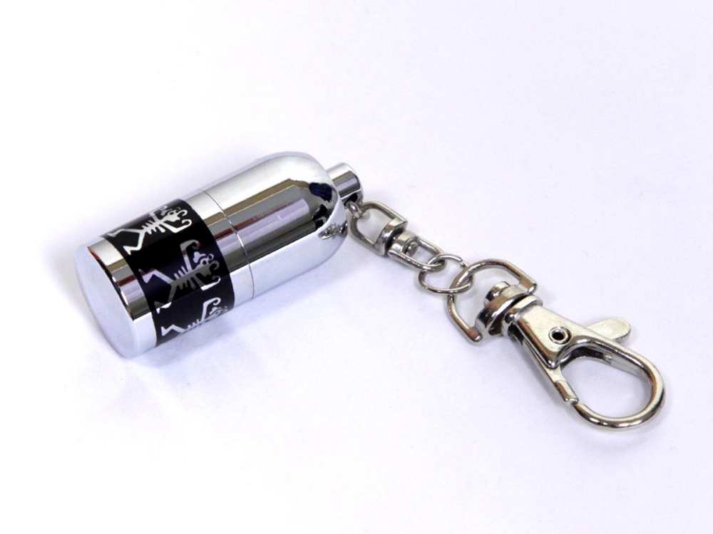 USB-флешка на 16 Гб в виде пули с танцующими человечками, серебро