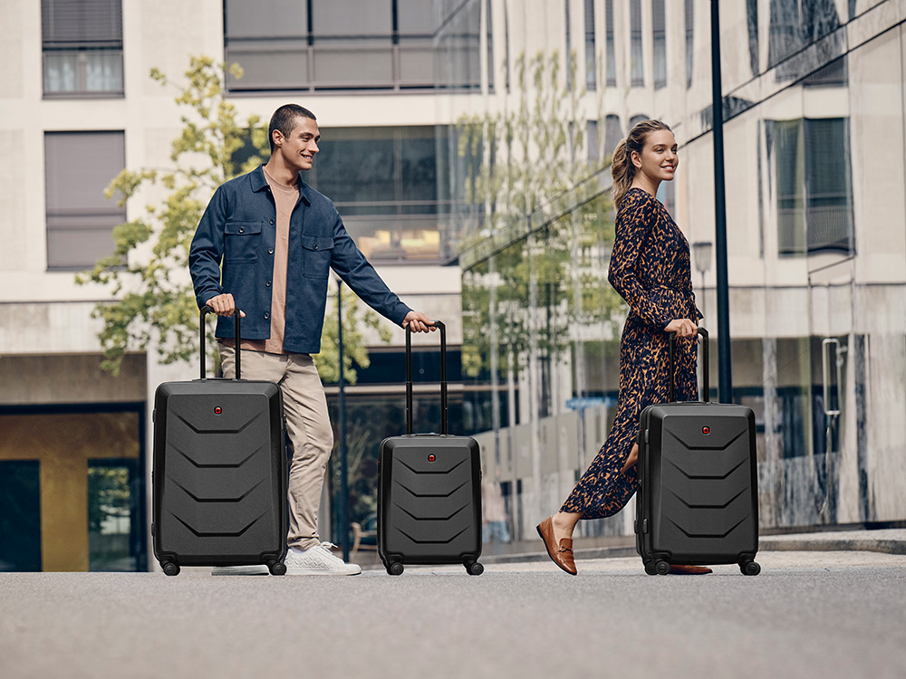 Чемодан WENGER Prymo, чёрный, средний, 45х65х26 см, 59 л, ABS+PC