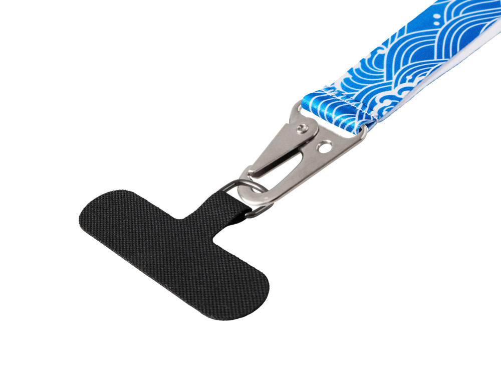 Ремувка под сублимацию с большим карабином и узким держателем для телефона из ПЭ