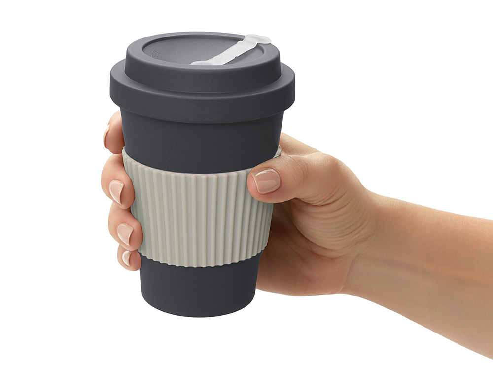 Термокружка Muffin из натуральных волокон, темно-серый