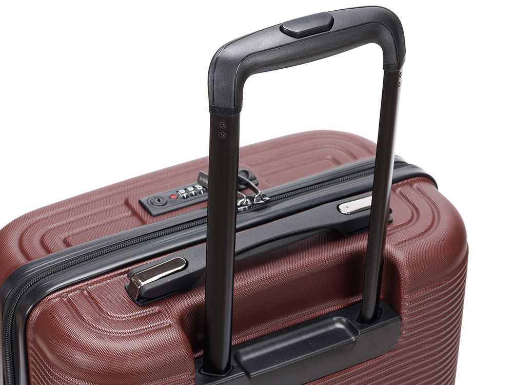 Чемодан TORBER Onego, бордовый, ABS-пластик, 59,5 х 39,5 х 24 см, 46 л