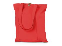 Cумка Clip из хлопка 340 г/м2 с застежкой из экокожи, красный