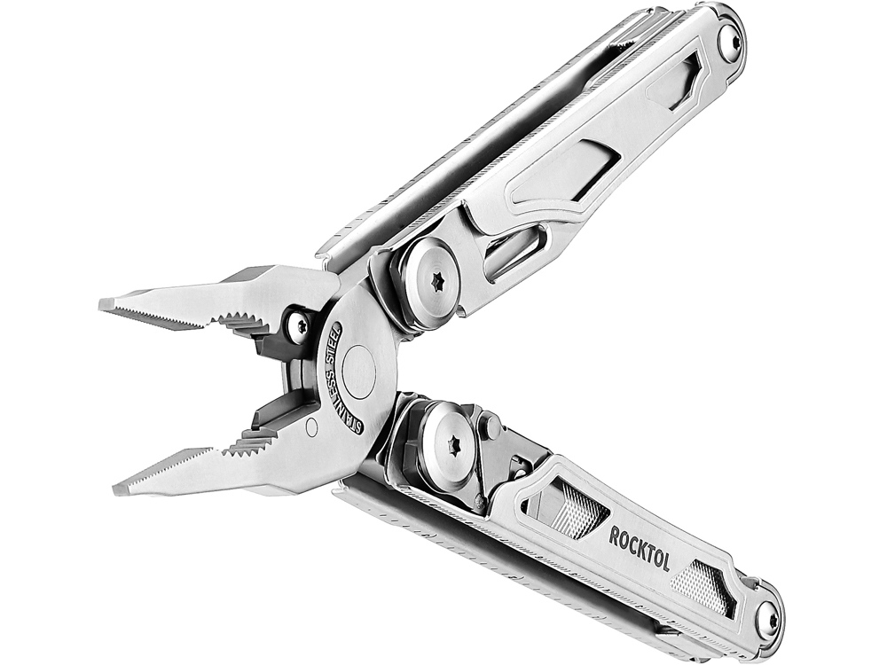 Мультитул Rocktol 29 в 1 со сменными резцами и пилой, нержавеющая сталь, нейлоновый чехол