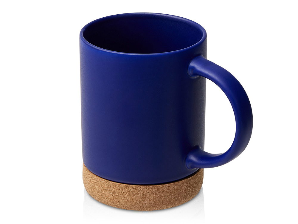 Кружка 450 мл с пробковым дном с крышкой Корк & Бон, глубокий синий Кружка 450 мл с пробковым дном с крышкой Корк & Бон, глубокий синий