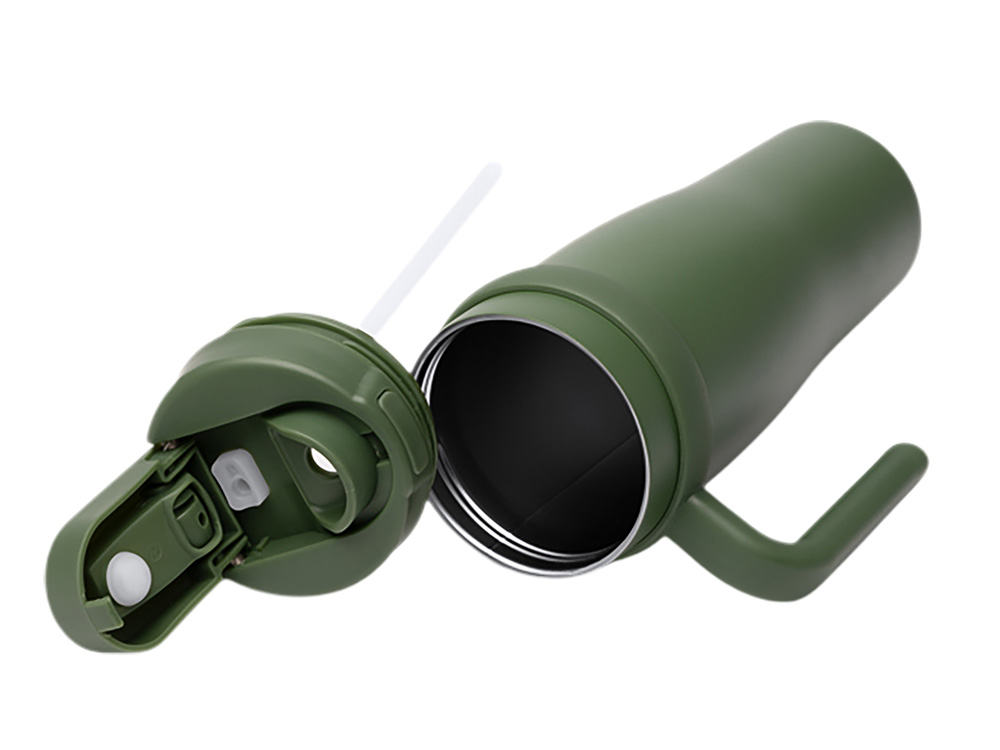 Термокружка KALAM/КАЛАМ с двойными стенками, темно-зеленый