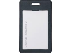 Вертикальный чехол для пропуска из экокожи Alicante, темно-синий Вертикальный чехол для пропуска из экокожи Alicante, темно-синий