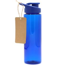 Пластиковая бутылка Ronny To Go с биркой, синяя Пластиковая бутылка Ronny To Go с биркой, синяя