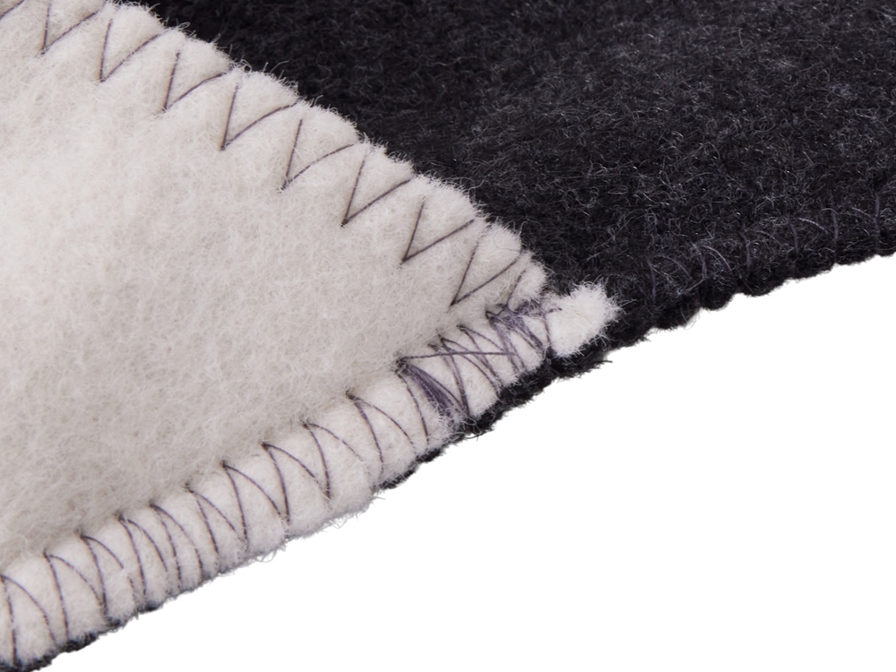 Тапочки белые/серые с отворотом без вышивки