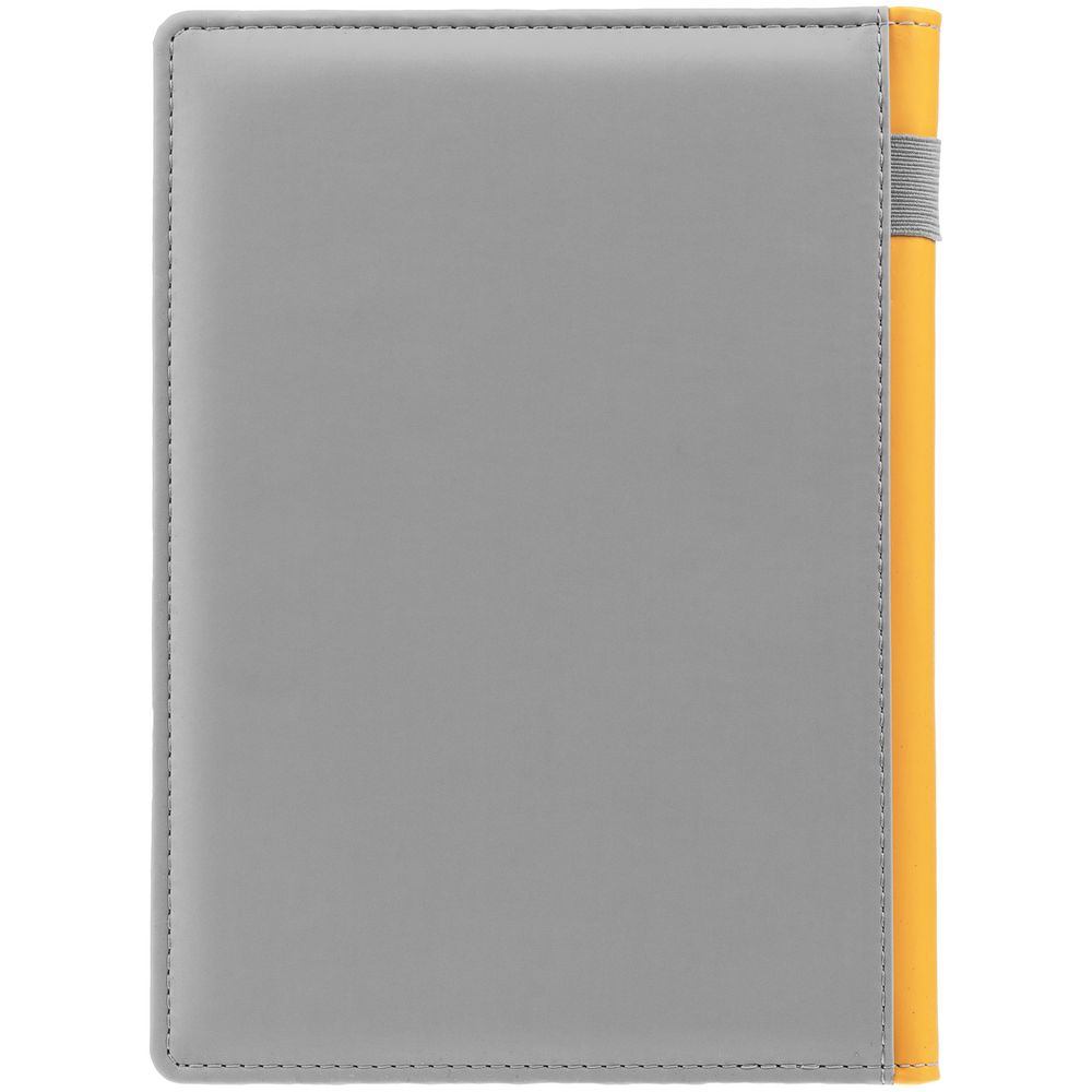 Ежедневник Spain Shall на заказ, недатированный, серый с желтым Ежедневник Spain Shall на заказ, недатированный, серый с желтым