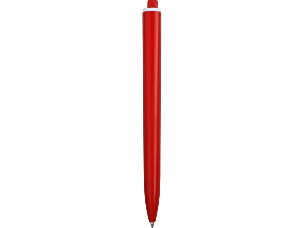 Ручка пластиковая трехгранная шариковая Lateen, красный/белый
