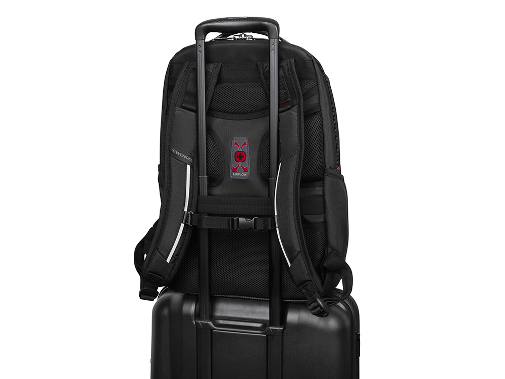 Рюкзак WENGER Cosmic 17, чёрный, переработанный ПЭТ/ПВХ/полиэстер, 34 x 23 x 49 см, 30 л