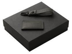 Подарочный набор Long River: картхолдер, ремешок для ключей, черная коробка