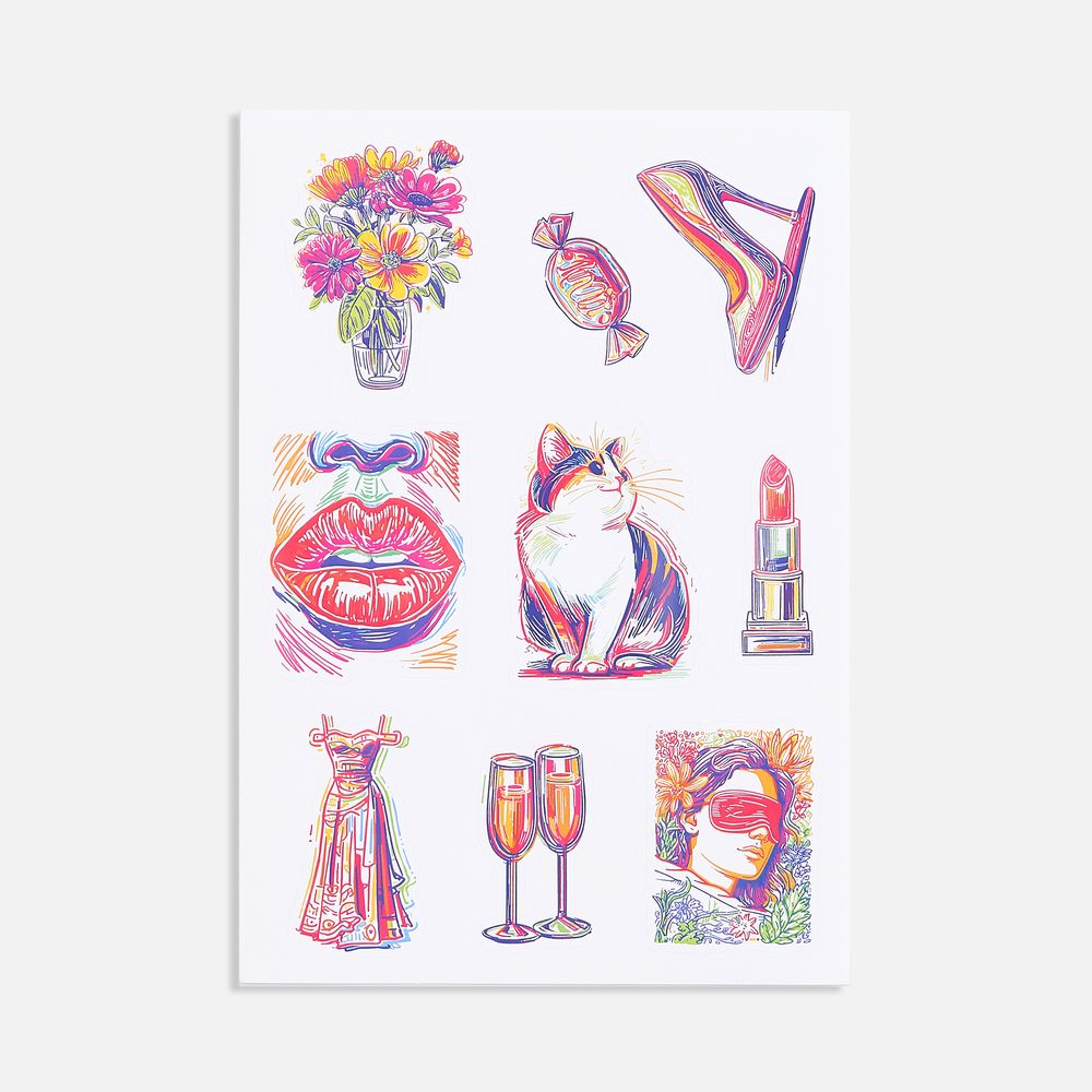 Стикерпак бумажный Thematic, для женщин