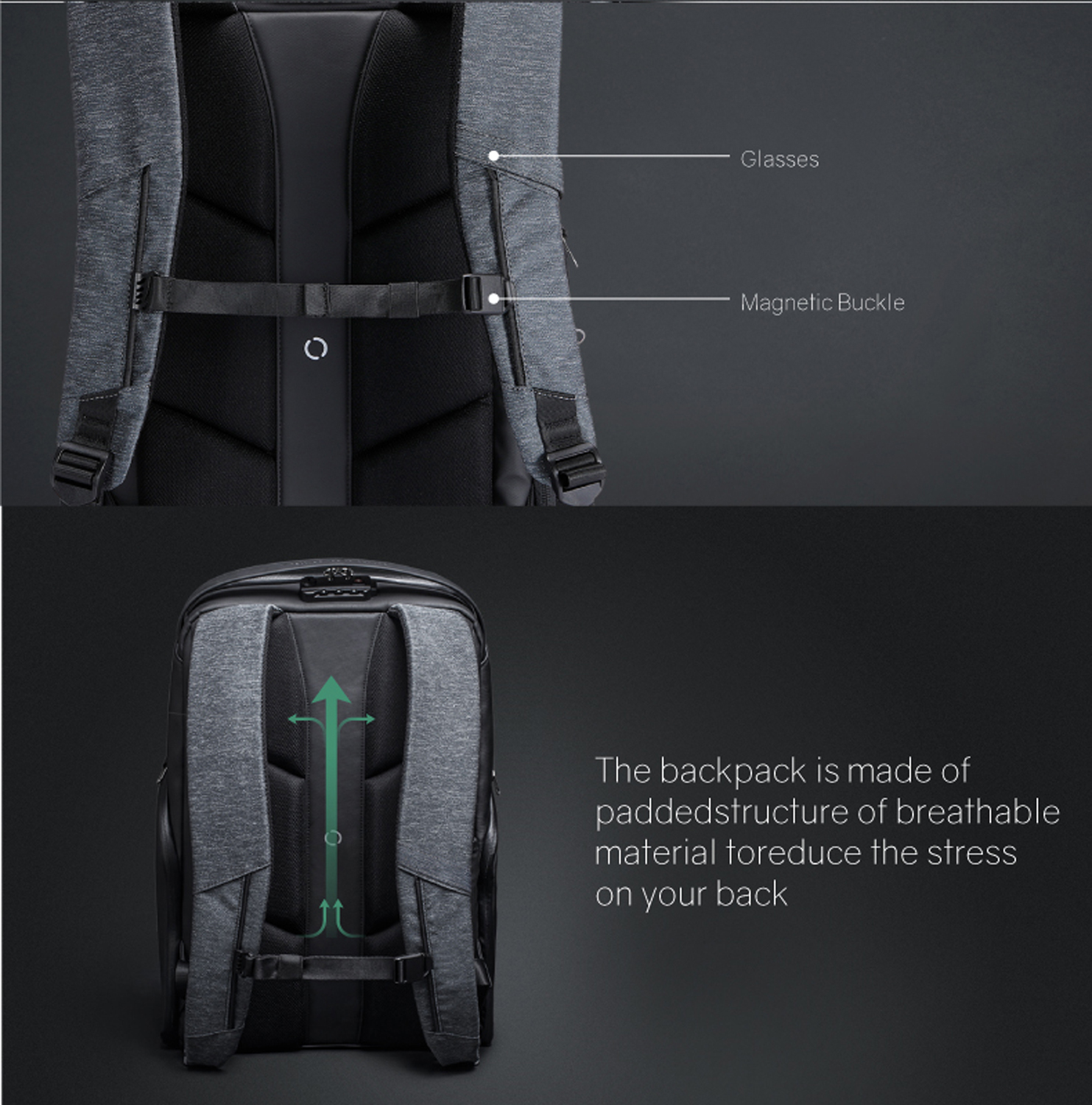 Рюкзак KORIN FlexPack Pro 47х34х18 см, темно-серый