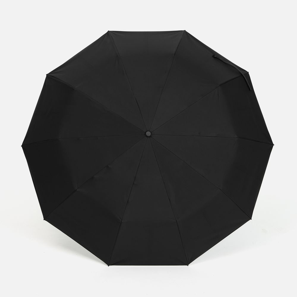 Зонт обратного сложения inLoop с ручкой-карабином, черный