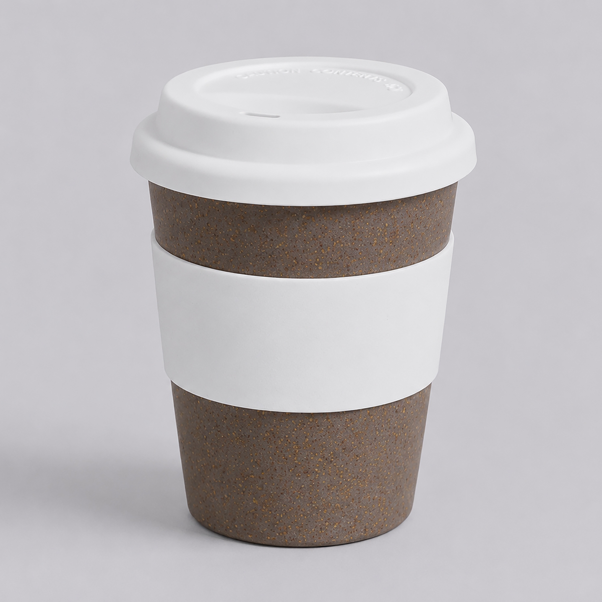 Стакан с силиконовой крышкой Café, белый