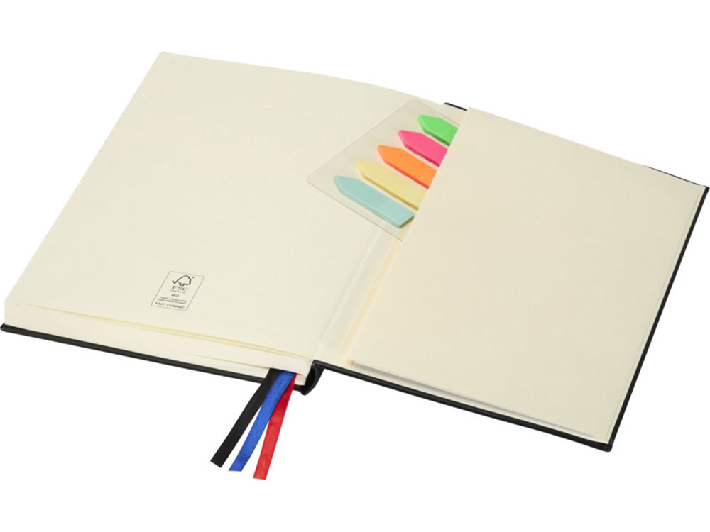 Блокнот Alder формата A5 в твердой обложке, черный