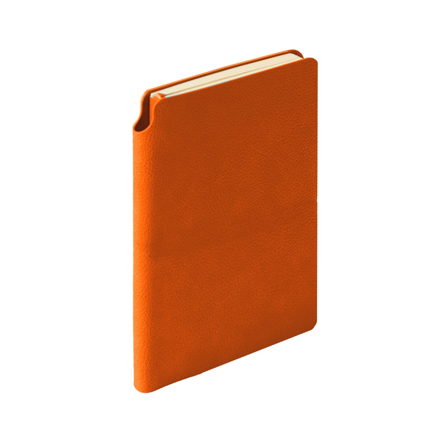 Ежедневник недатированный SALLY, A6, оранжевый, кремовый блок