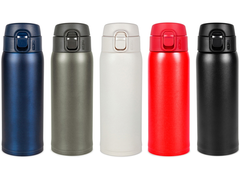 Термокружка Relaxika 701 (0,48 литра), черная (без лого)