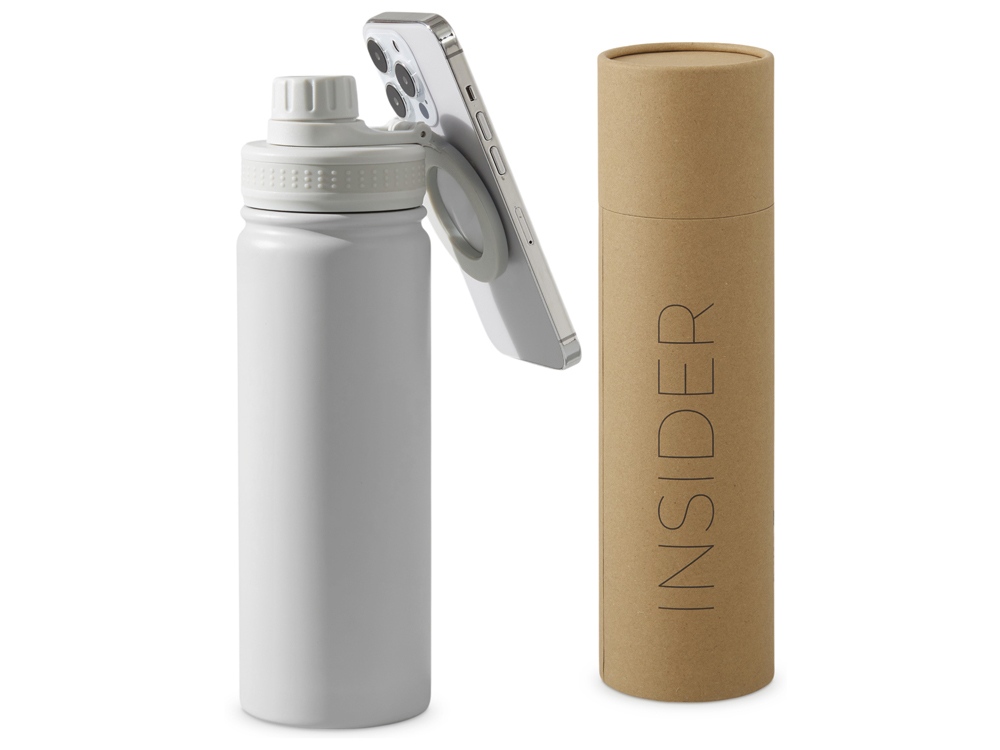 Вакуумная термобутылка с magsafe-держателем INSIDER, 600 мл, белый