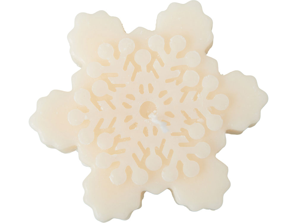 Свеча Снежинка, молочный
