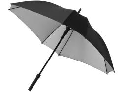 Зонт трость Square, полуавтомат 23, черный/серебристый