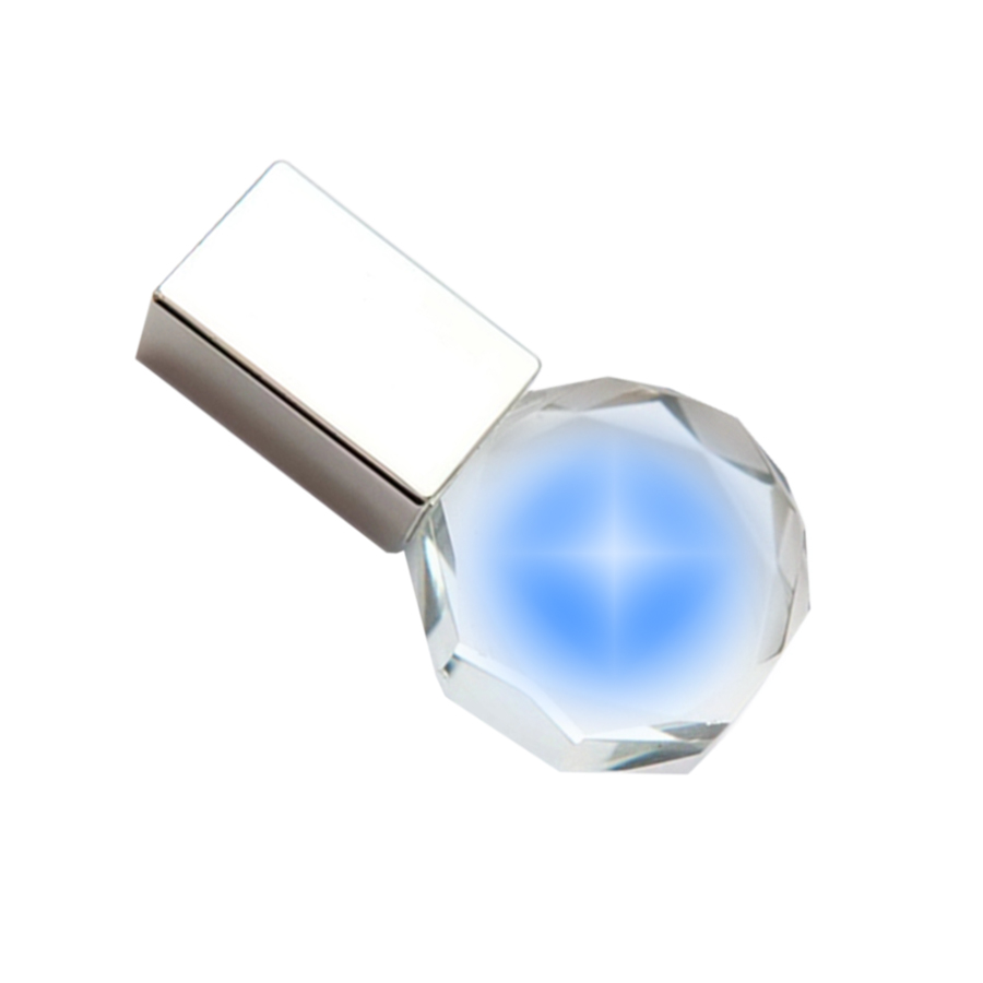 Флешка "Diamond" 16 Гб, синяя подсветка