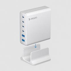 Зарядная станция 4xUSB Type-C, 2xUSB, PD, QC, 160Вт, белый, Deppa
