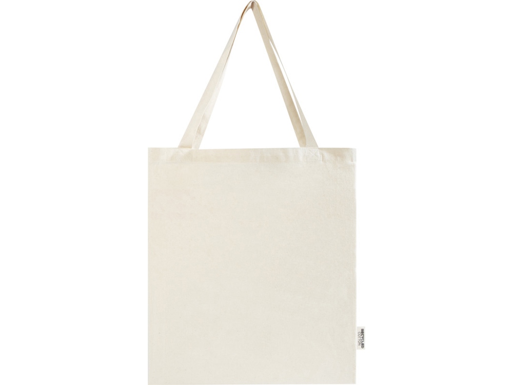 Madras эко- сумка с ластовицей из переработанного хлопка, сертифицированного согласно GRS, плотностью 140 г/м² - Натуральный Madras эко- сумка с ластовицей из переработанного хлопка, сертифицированного согласно GRS, плотностью 140 г/м² - Натуральный