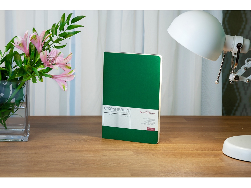 Ежедневник А5 недатированный Megapolis Flex, зеленый