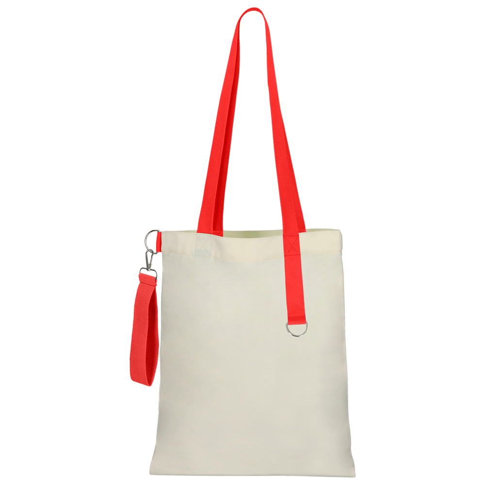 Сумка для покупок White GLOW 325 г/м² с ремувкой, красная/красная